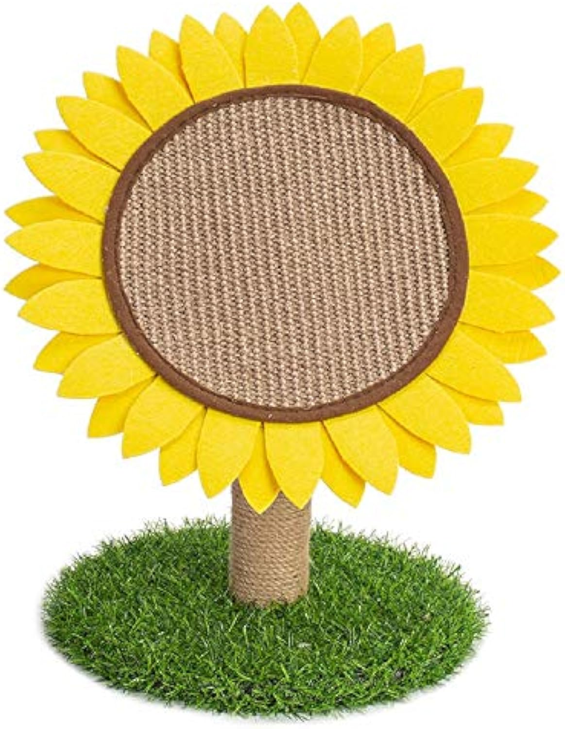 Sisal-covered Cat Claw Scratcher Pole With Sunflower Scratching