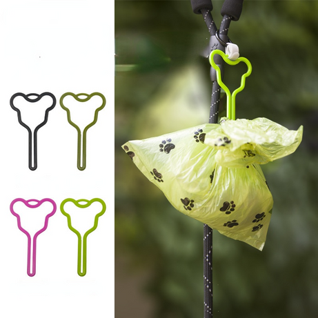 Pet Poop Bag Holder Hands-free Fixed Clip Dog Walking Cleaning