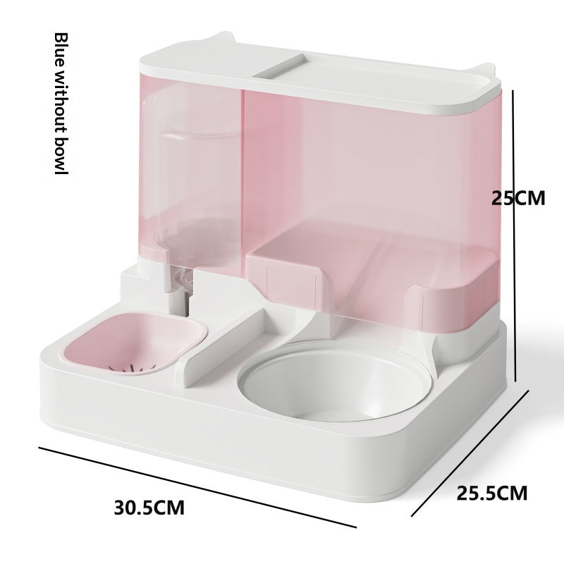 Automatic Feeder And Water Fountain Combo Cat Food Bowl