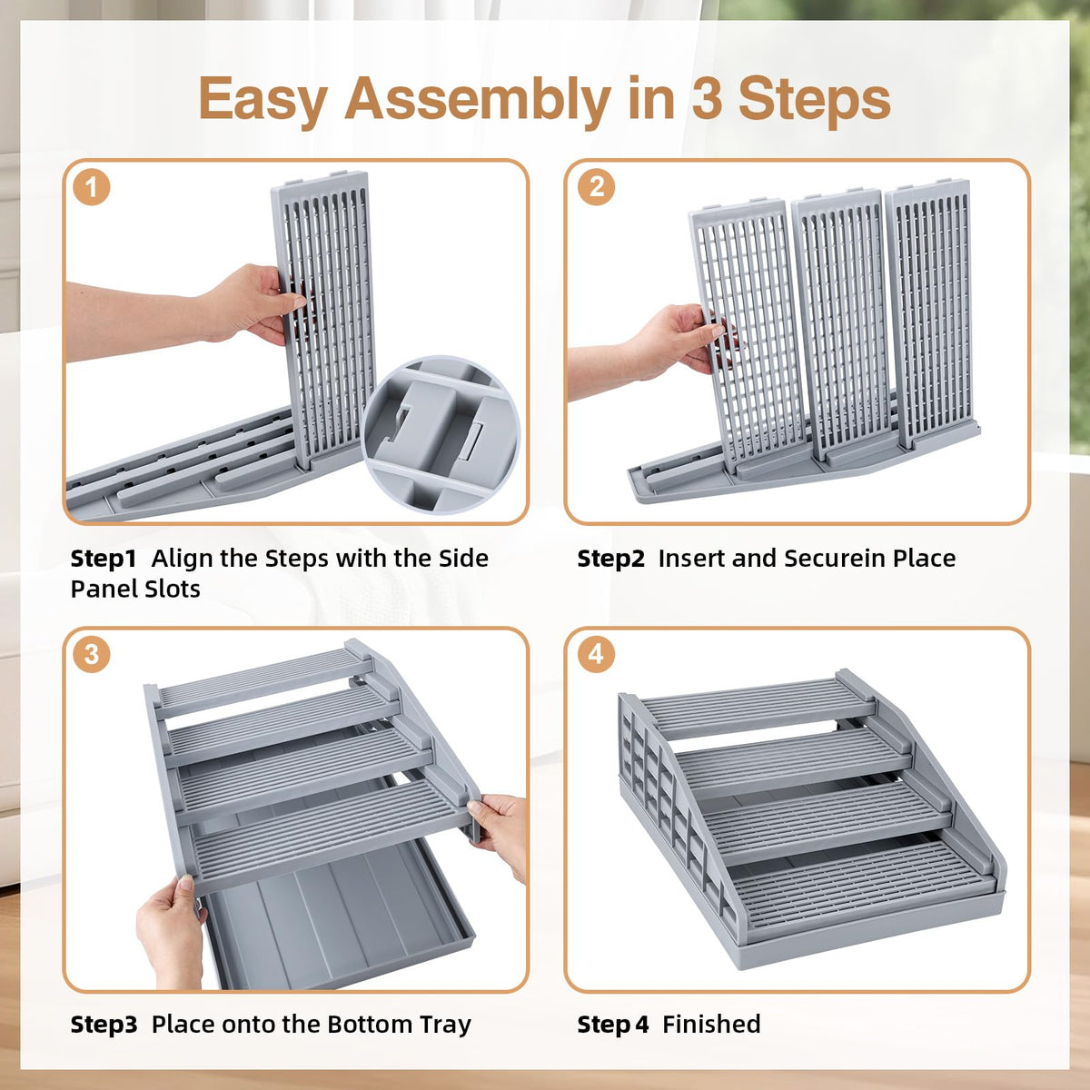Adjustable Litter Box Ramp Elevated Cat Stairs With Filter Function