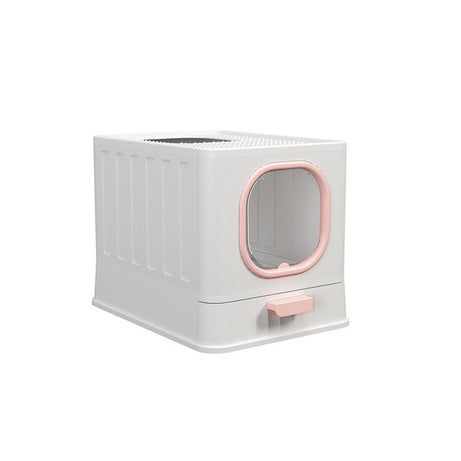Fully Enclosed Litter Box Large Plastic Folding Deodorant