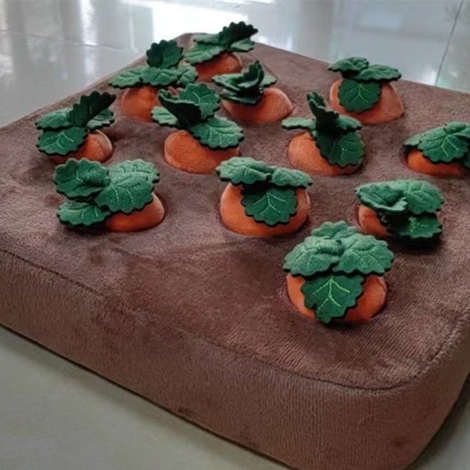 Pet Dog Toys Carrot Plush Toy Vegetable Chew For Dogs Snuffle Mat