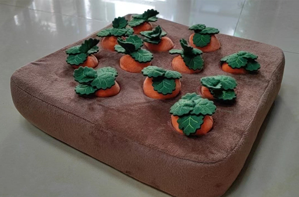 Pet Dog Toys Carrot Plush Toy Vegetable Chew For Dogs Snuffle Mat