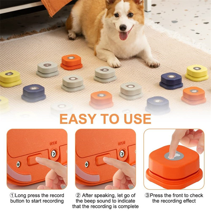 4 Colors Pet Communication Button One-click Prevent Physical