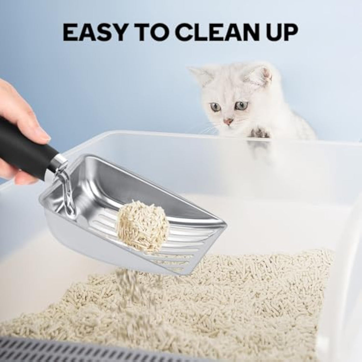 Cat Litter Scoop Kitty Metal Scooper Stainless Steel Sifter Heavy