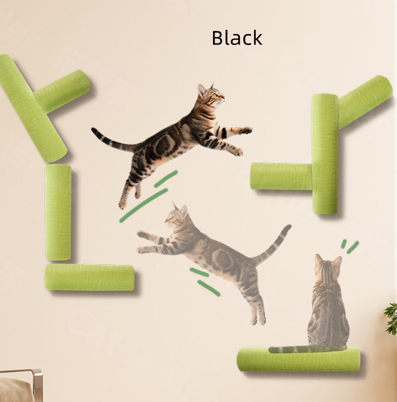 Cat Scratching Post Self-adhesive Wall Mounted Space Savings