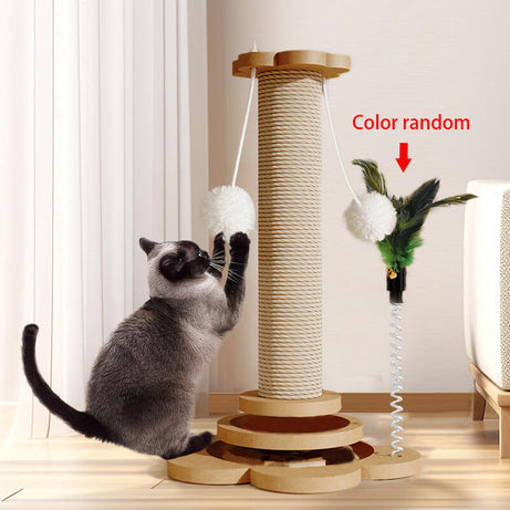 Large Tall Cat Scratching Post Strong Natural Sisal Pole Heavy Duty