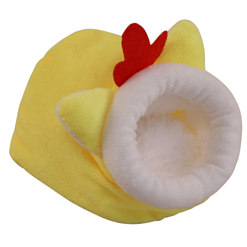Winter Warm Pet Cartoon Cage For Hamster Accessories Guinea Pig Bed