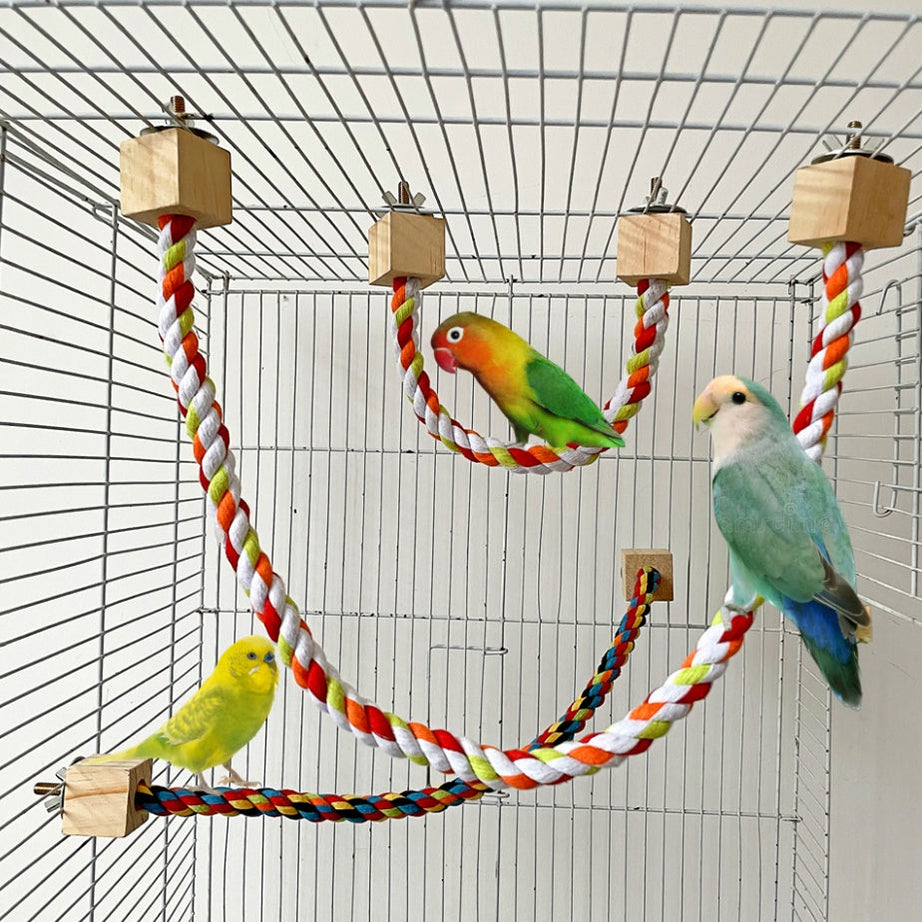 Parrot Climbing Rope Toy Bird Swing Rings