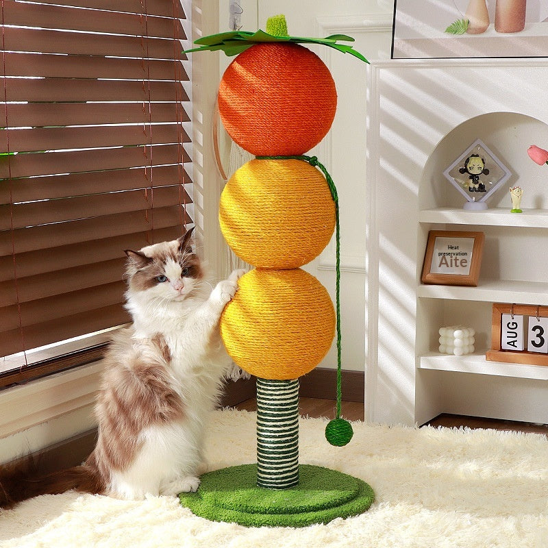Scratching Post With Sisal Rope And A Ball For Cats And Other Pets
