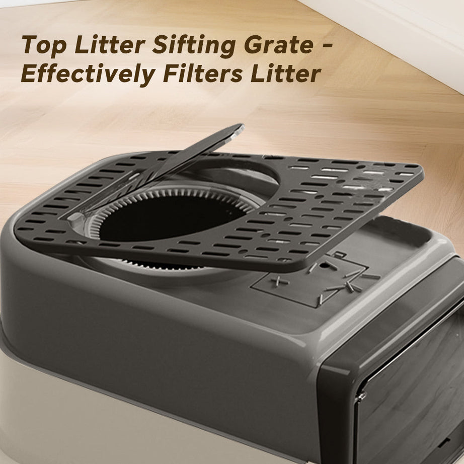 Front Flip Door Dual Opening Anti-splashing Anti-tracking Odor