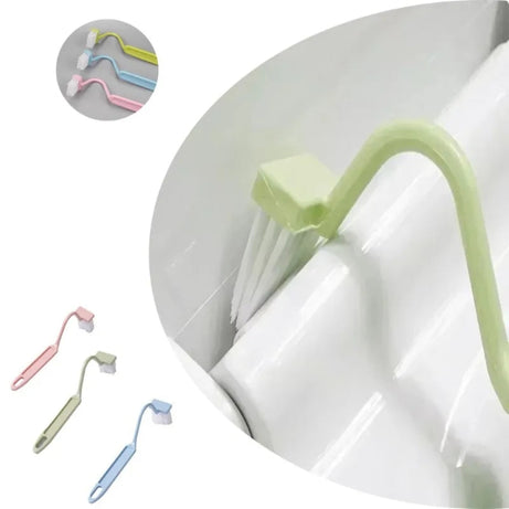 Curved Toilet Brush Gap Cleaning Tool Bathroom Accessory Long