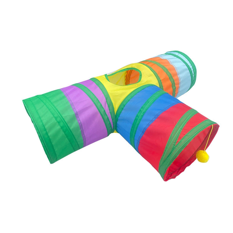 Rabbit Cat Tunnel Suede Three Channel Foldable Pet Supplies