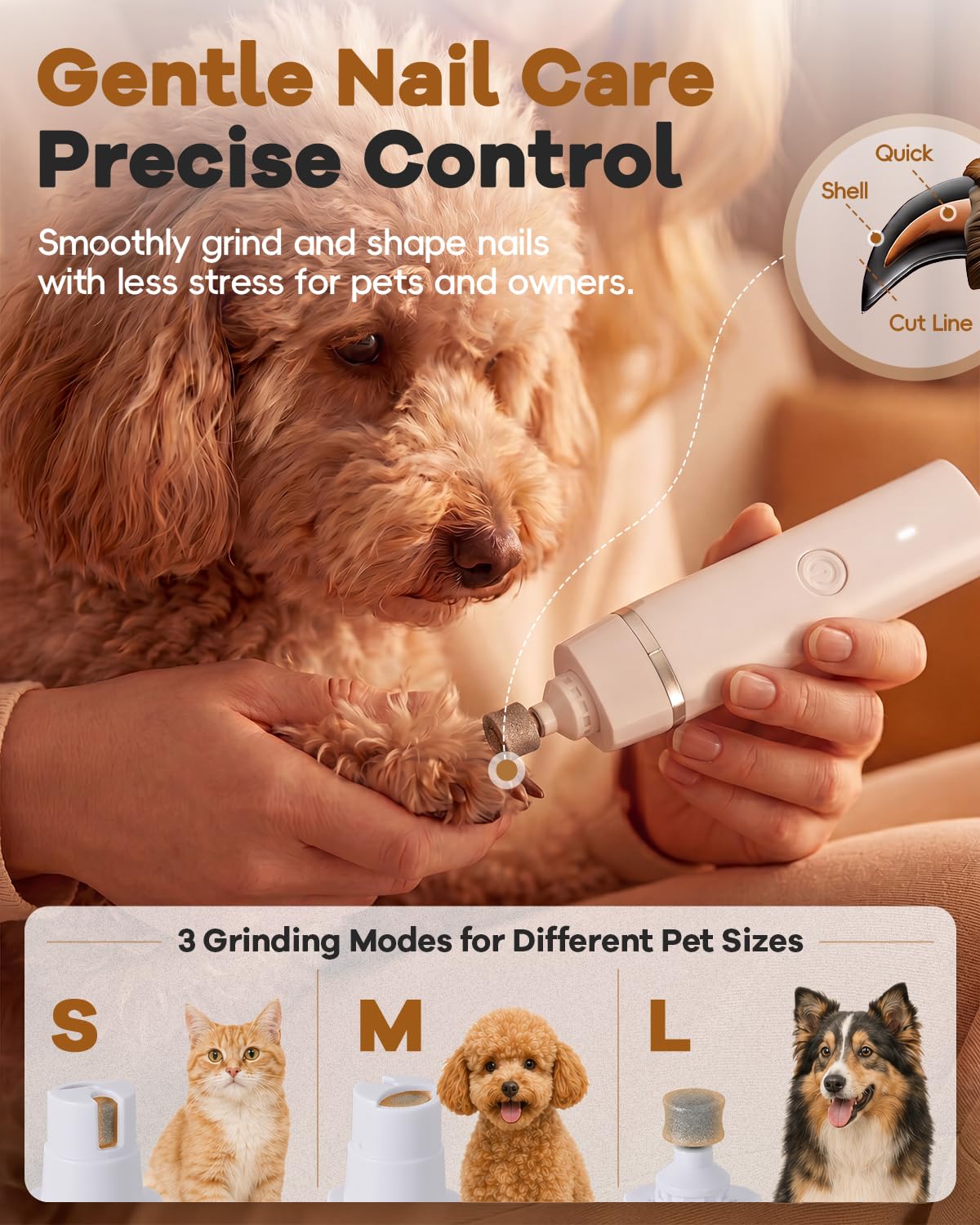 Dog Clippers Grooming Kit Hair Clipper-low Noise Paw Trimmer