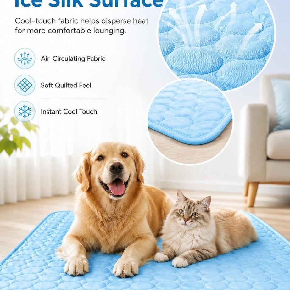 Cooling Pet Sleeping Mat Breathable Sofa Cushion For Dogs And Cats