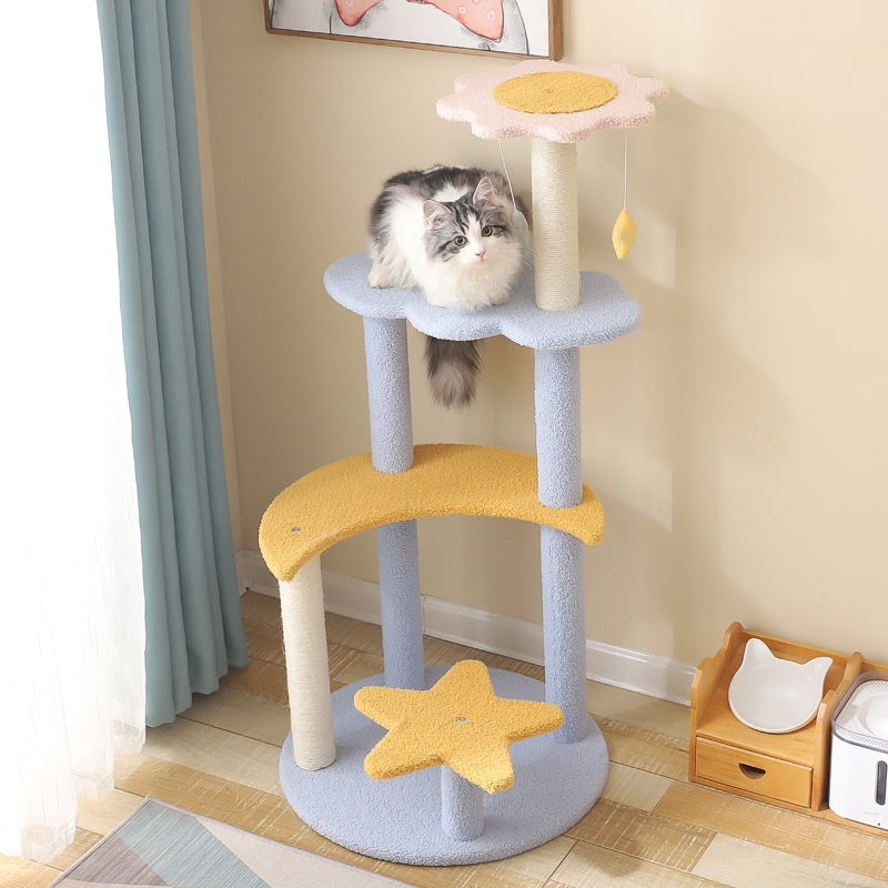 Cat Climbing Frame Sisal Small Scratching Post Tree Bed
