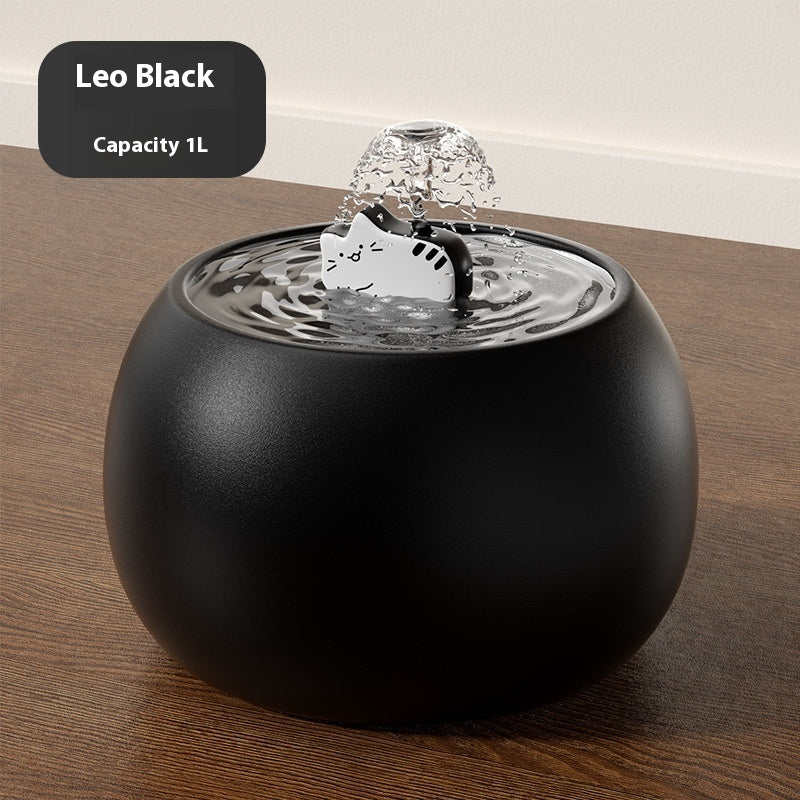 Cartoon Kitty Pet Ceramic Water Fountain