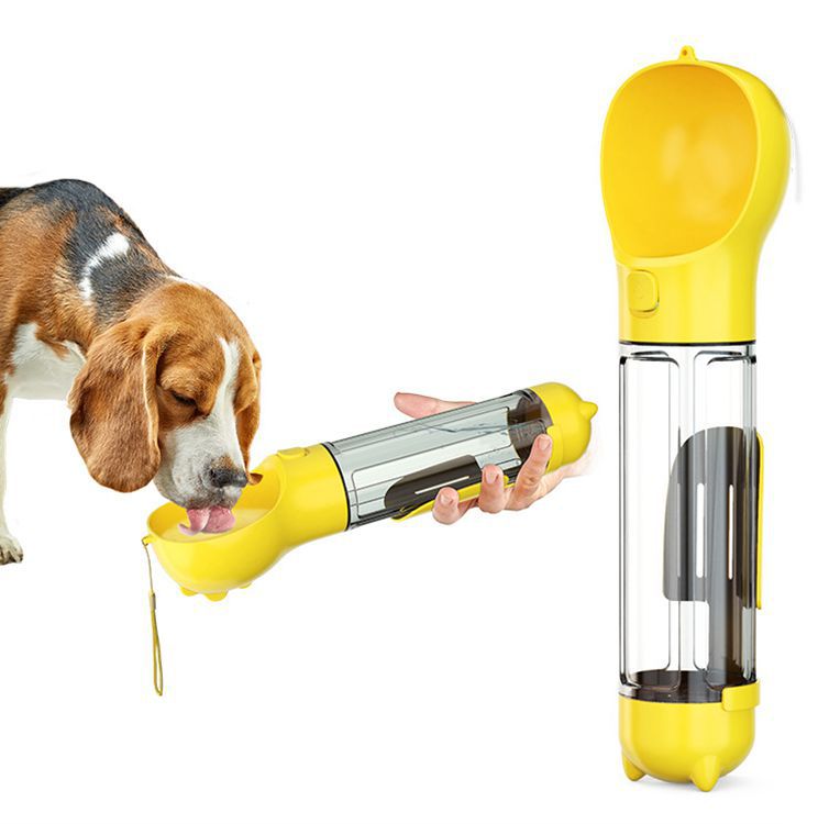 300 500ml Portable Multifunction Dog Water Bottle Food Feeder