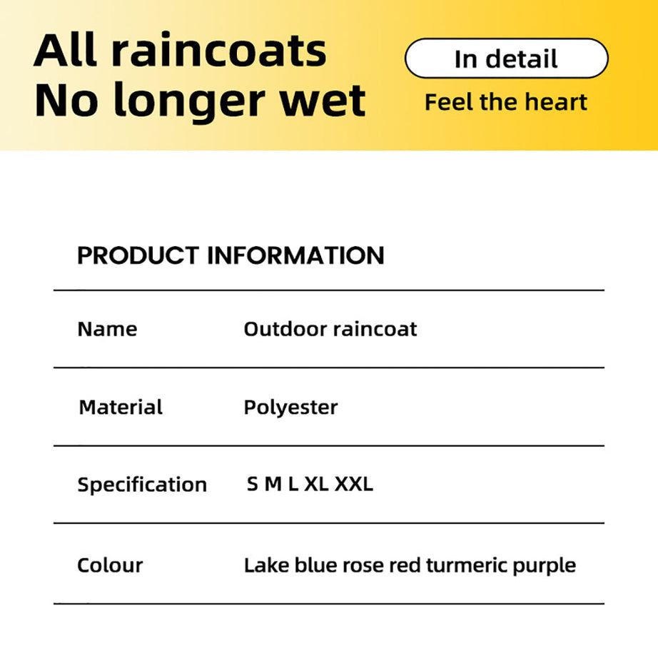 Dog Raincoat With Reflective Waterproof Rain Jacket With Hood Leash
