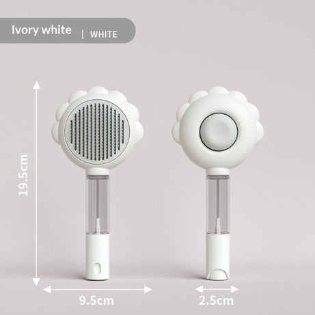 2-in-1 Self Cleaning Dog Brush Comb With Spray Pets Grooming Hair