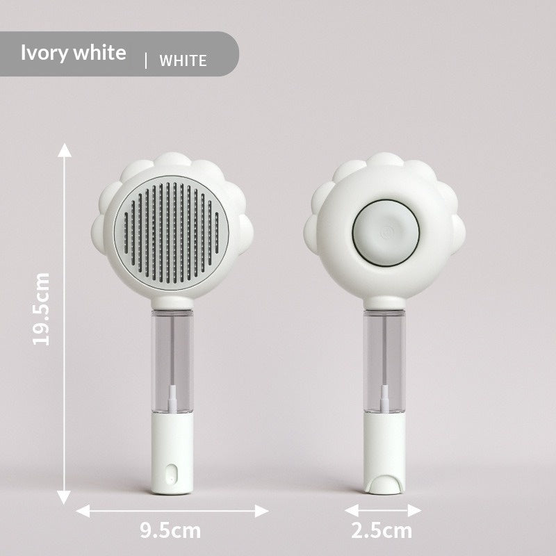 2-in-1 Self Cleaning Dog Brush Comb With Spray Pets Grooming Hair
