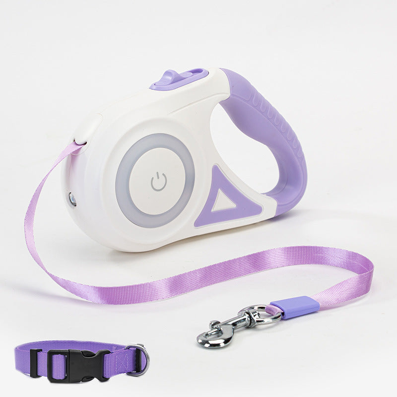 Dog Leash Retractable And Collar Spotlight Automatic Pet Cat