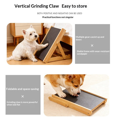 Solid Wood Dog Scratching Board For Nail Sharpening No Installation