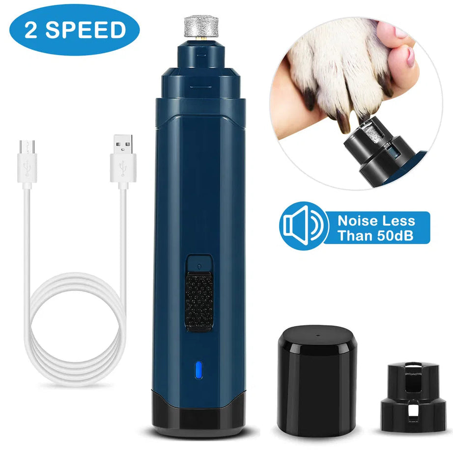 Dog Nail Grinder 2 Speeds Quiet USB Rechargeable Pet Professional