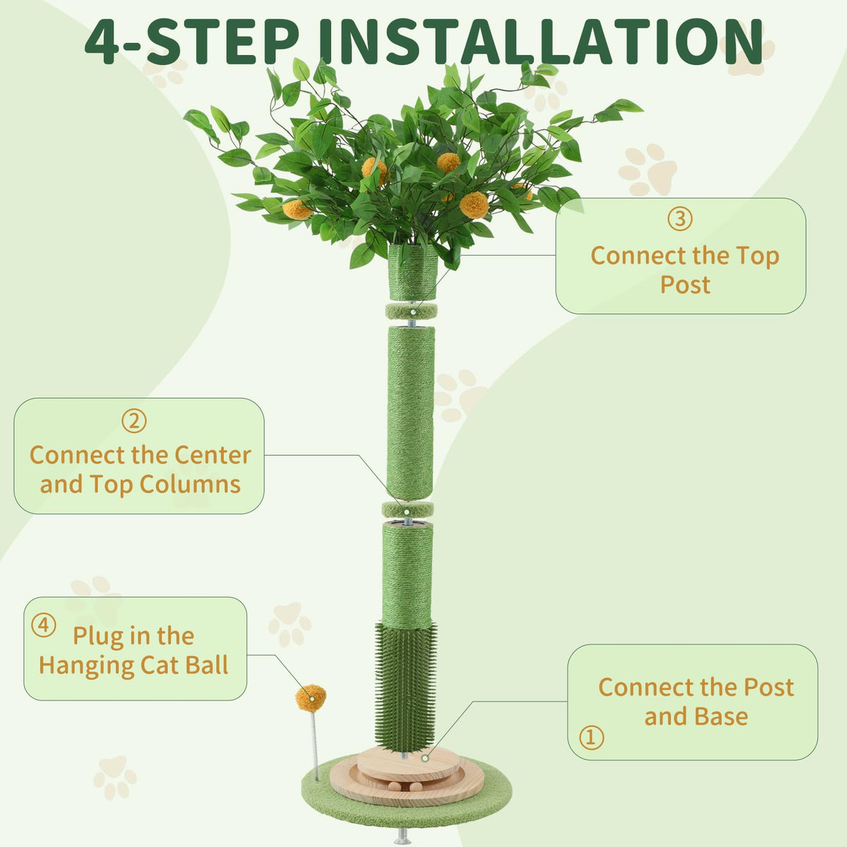 Cat Scratching Post Tall Scratcher Tree For Indoor Cats Adults