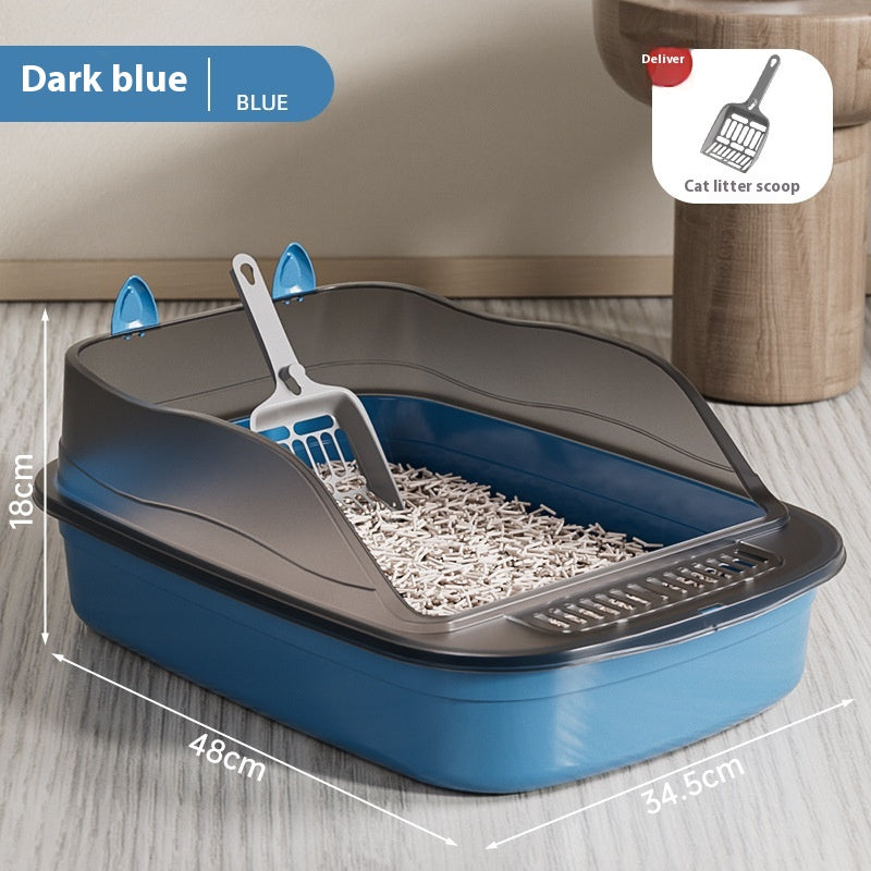 Oversized Litter Box High Fence Anti-splash Cat Toilet Extra Large