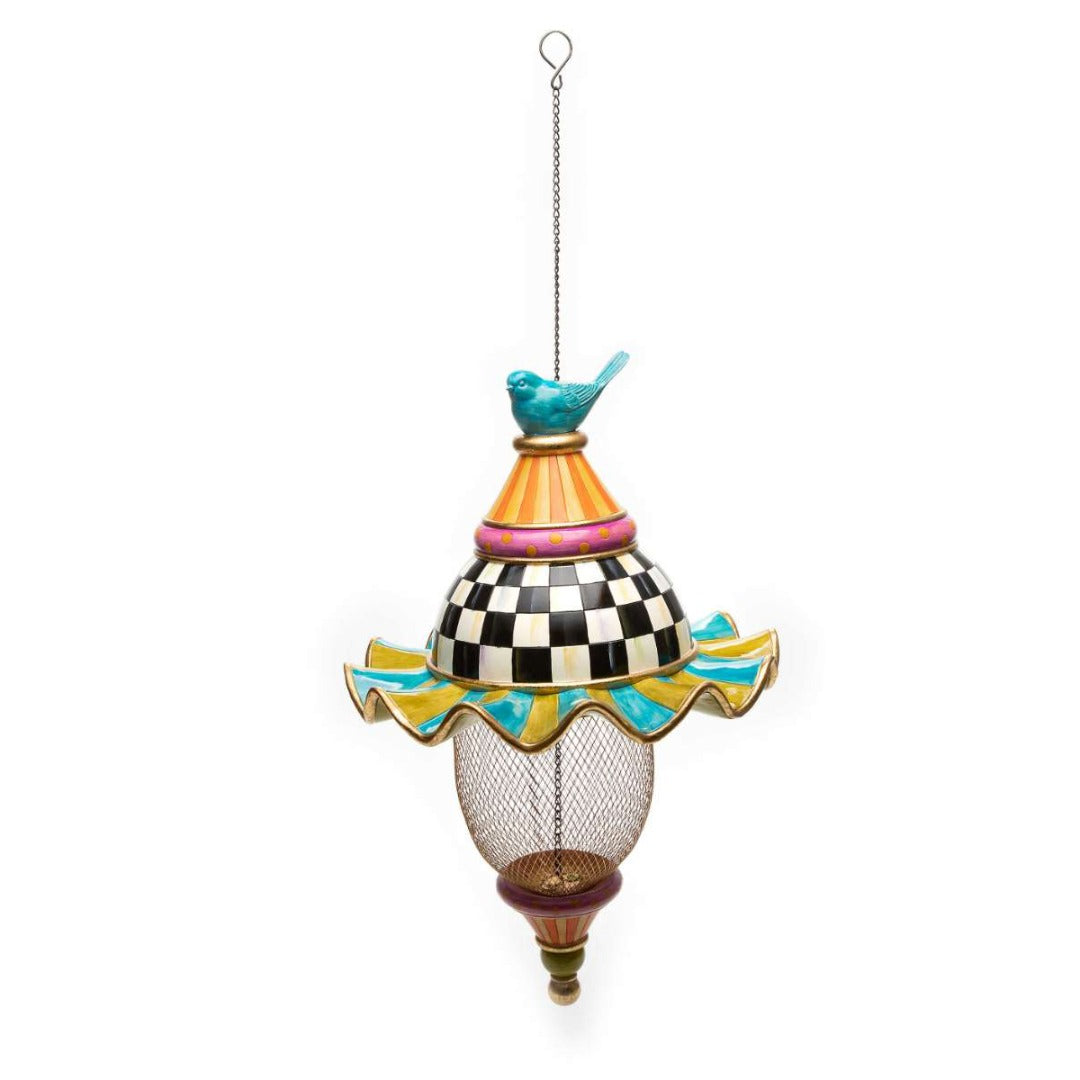 Metal Bird Feeder Creative Pattern Birdhouse Hanging Decor Garden