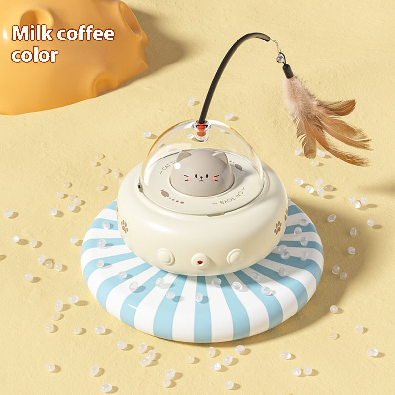 Smart Teaser Cat Toy Electric Ufo Stick With Bell Training Pet Toys