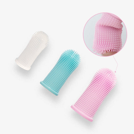 Soft Silicone Pet Finger Toothbrush With Case