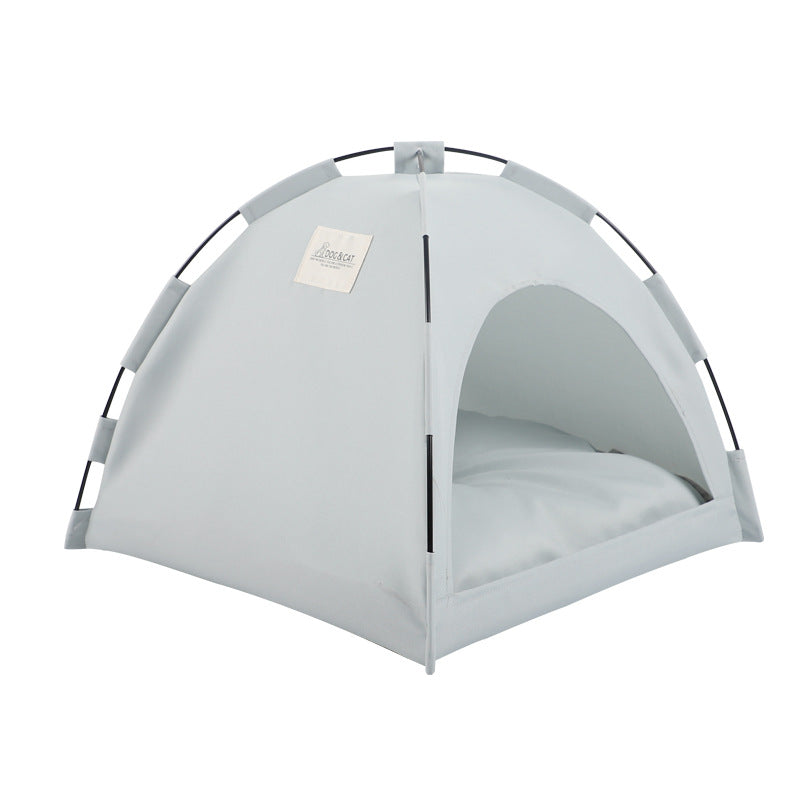 Cat Tent Cooling Mat Dog House Pet Sofa Camping Bed With Cushion