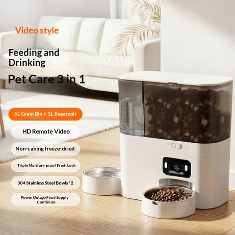 Cat Smart Water Fountain And Automatic Feeder