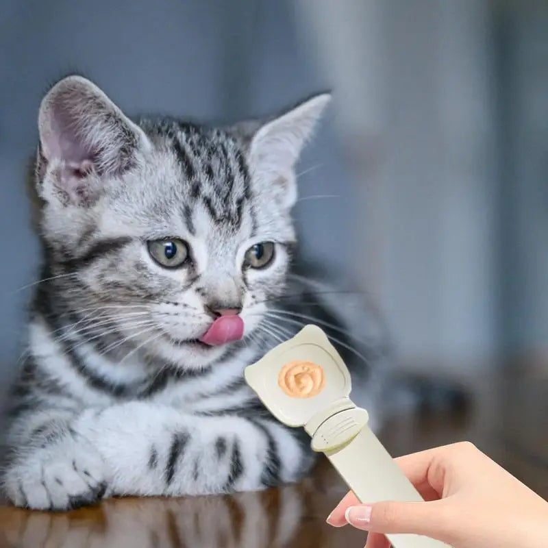 Cat Strip Feeder Happy Spoon Wet Food Portable Feeding Reuseable