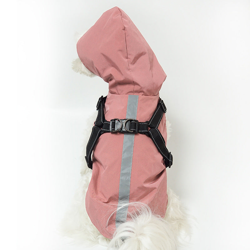 New Pet Raincoat Dog Poncho Cape Reflective Large Clothes Pet