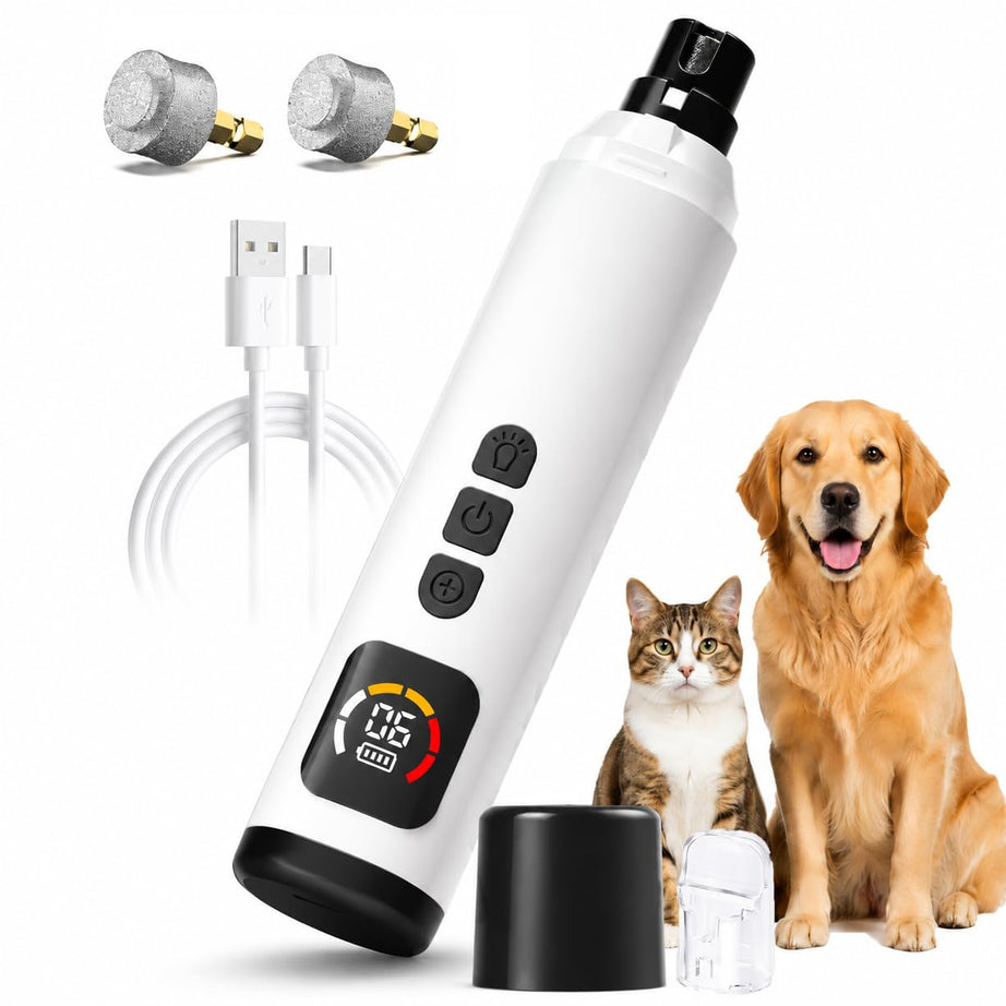 Dog Nail Grinder Quiet Pet Trimmer For Dogs And Cats 6 Speeds Dual