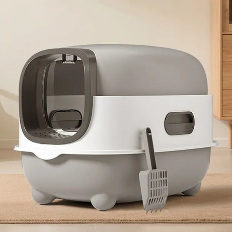 High-capacity Enclosed Cat Litter Box Odor-lock Scratch-resistant