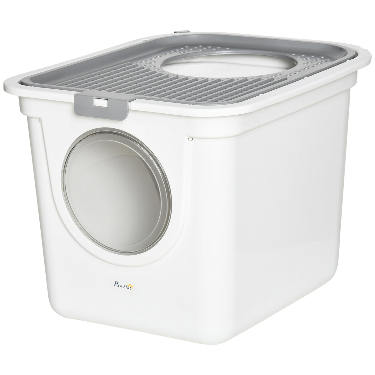 Pawhut Cat Litter Box Pet Toilet Enclosed Kitten Pan With Front