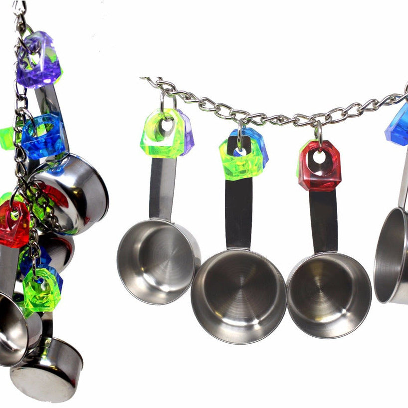 Parrot Bite Stainless Steel Four-pot String Toy