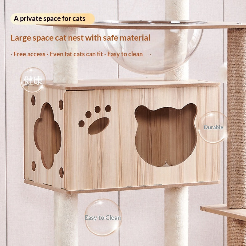 Wood-based Particleboard Pet House Design With Built-in Cat Toy