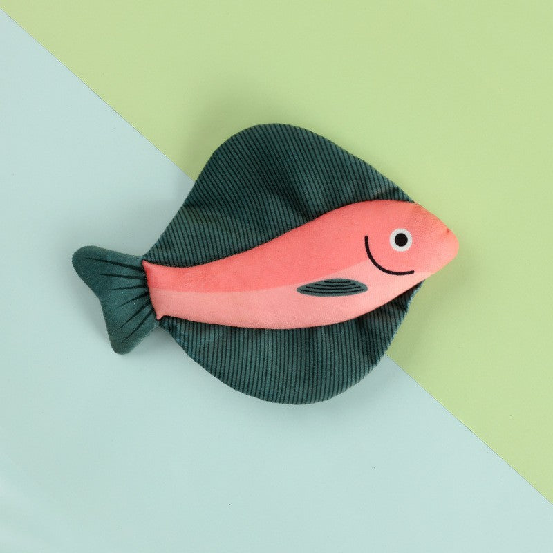 New Cat Toys Canvas Simulation Mint Fish Tease Stick Molars Pet