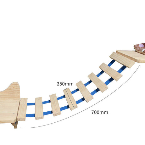 Pet Cat Climbing Frame Wall Type Solid Wood Hanging Platform Ladder