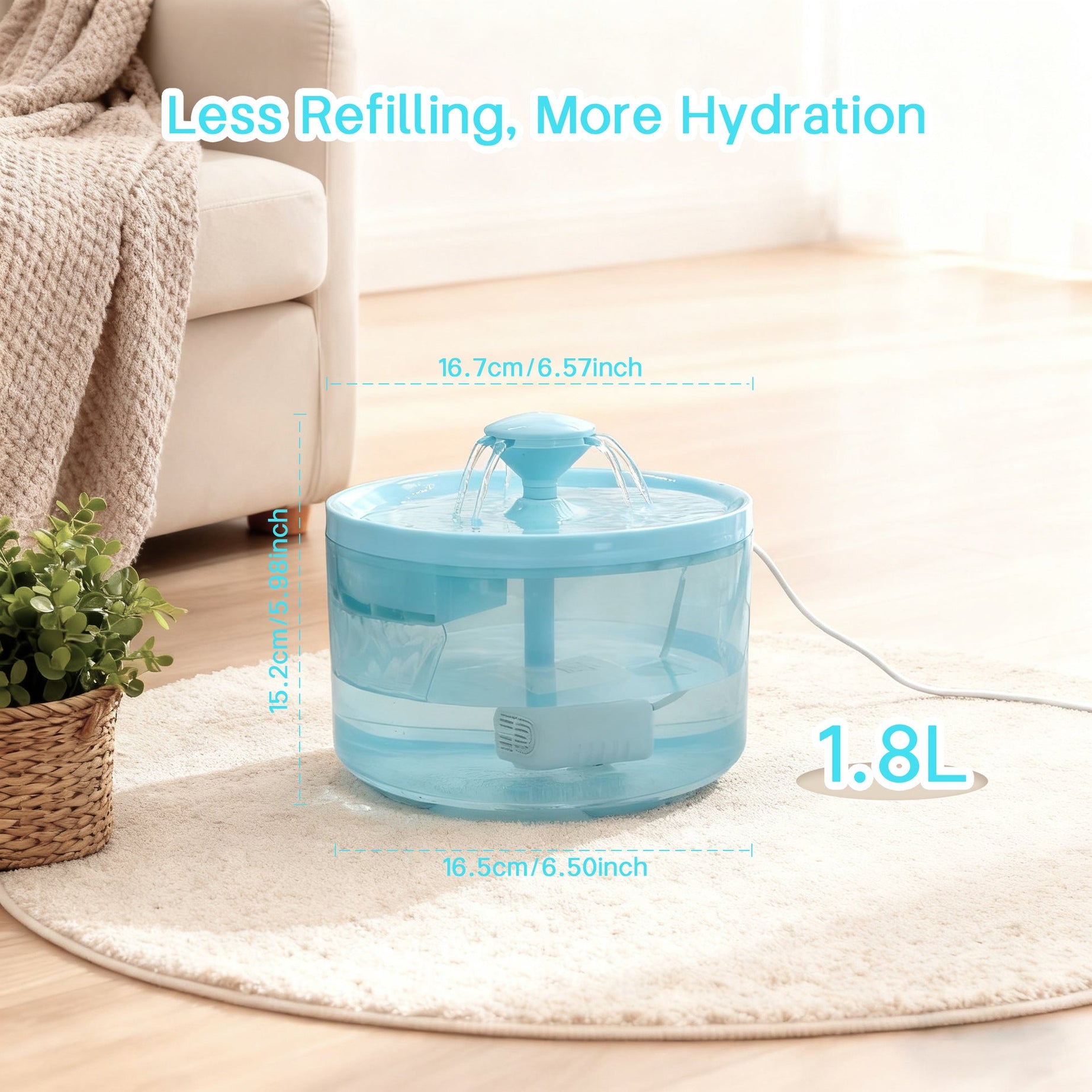 Automatic Pet Water Fountain Circulating Drinking Dispenser