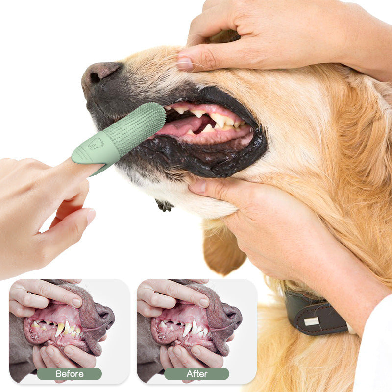 360 Angle Pet Finger Toothbrush For Small Medium And Large Dogs