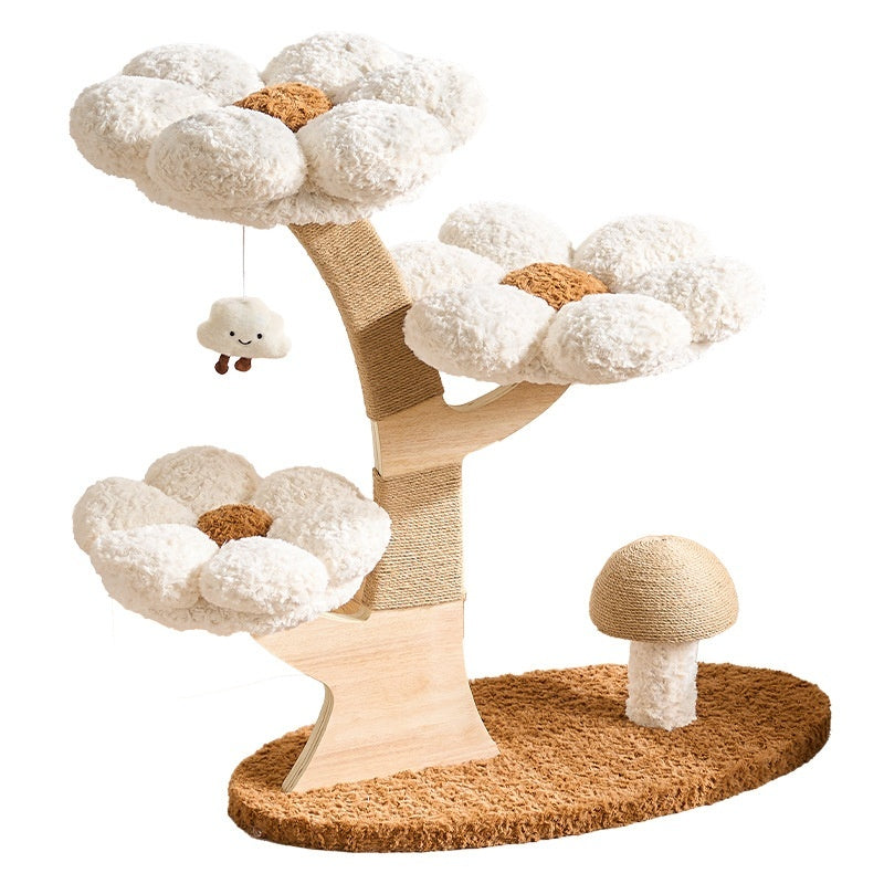 Compact Space-saving Cat Tree With A Cozy Nest And A Durable