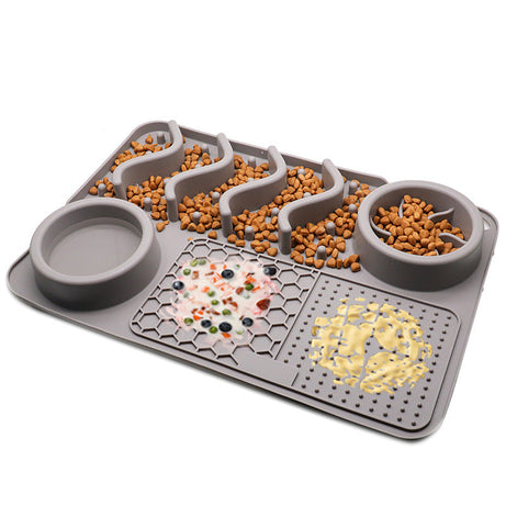 Dog Silicone Licking Pad Pet Mat Smelling Multifunctional Food Bowl