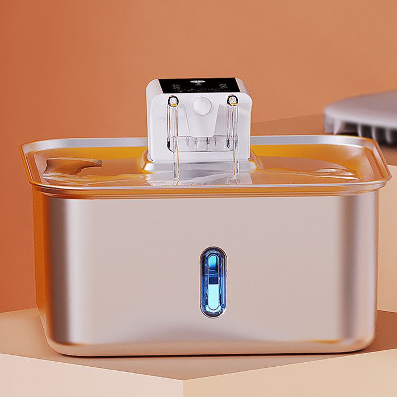Wireless Cat Water Fountain Stainless Steel Rechargeable
