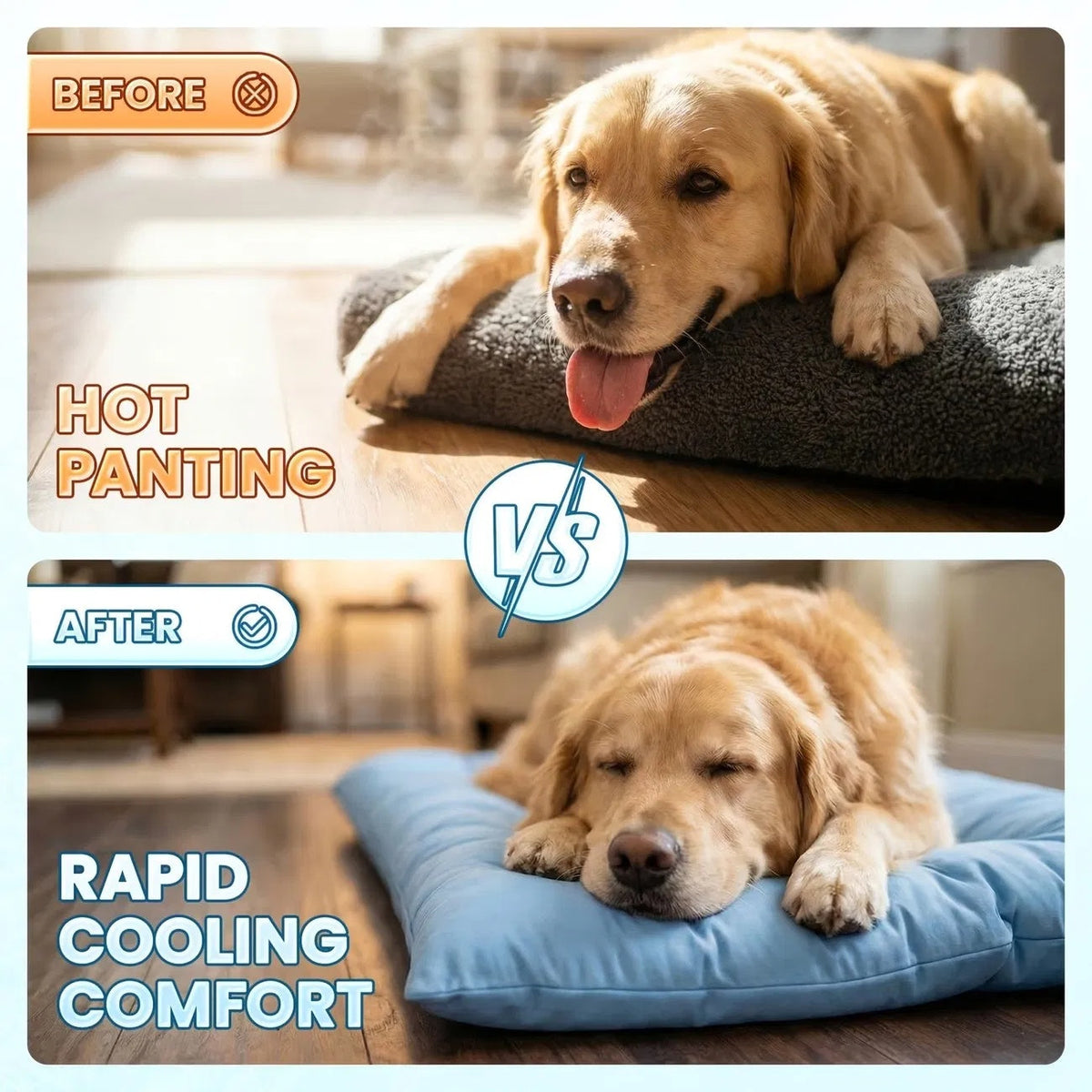 Extra-large Cooling Dog Sofa Bed Ultra-soft Plush Pet Mat With 8